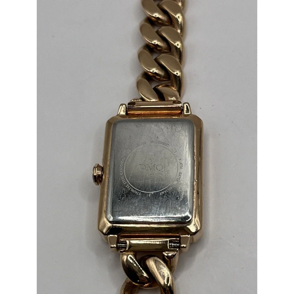 DMQ Women's Quartz Watch Rose Gold Rhinestone Bezel MOP Dial- New‎ Battery